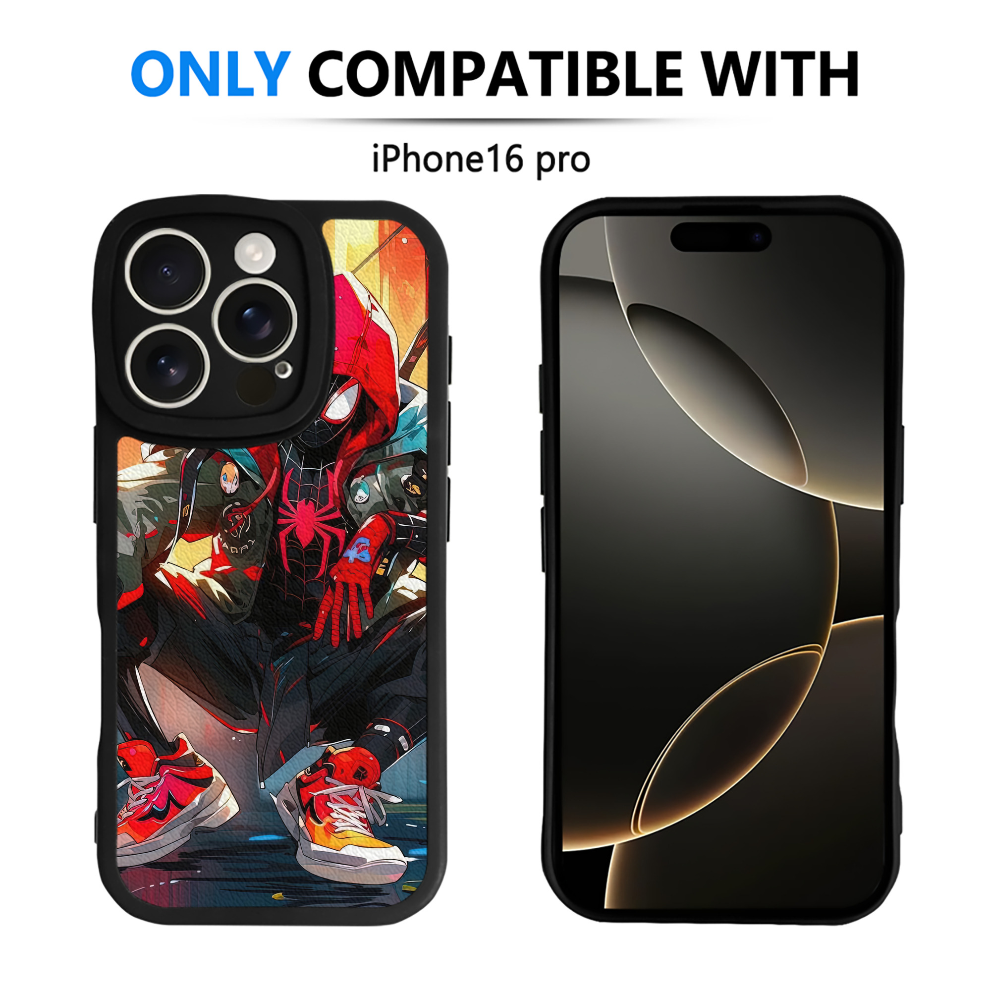 （画像用） Spider Man スパイダーマン 【iPhone 16シリーズ対応】シリコンスマホケース（レザー調） 材質：シリコン